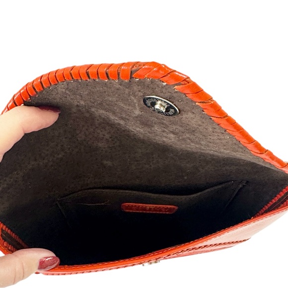 ORIGENE Coral hand-tooled by master craftsmen 100% Leather Clutch Bag - Picture 6 of 8